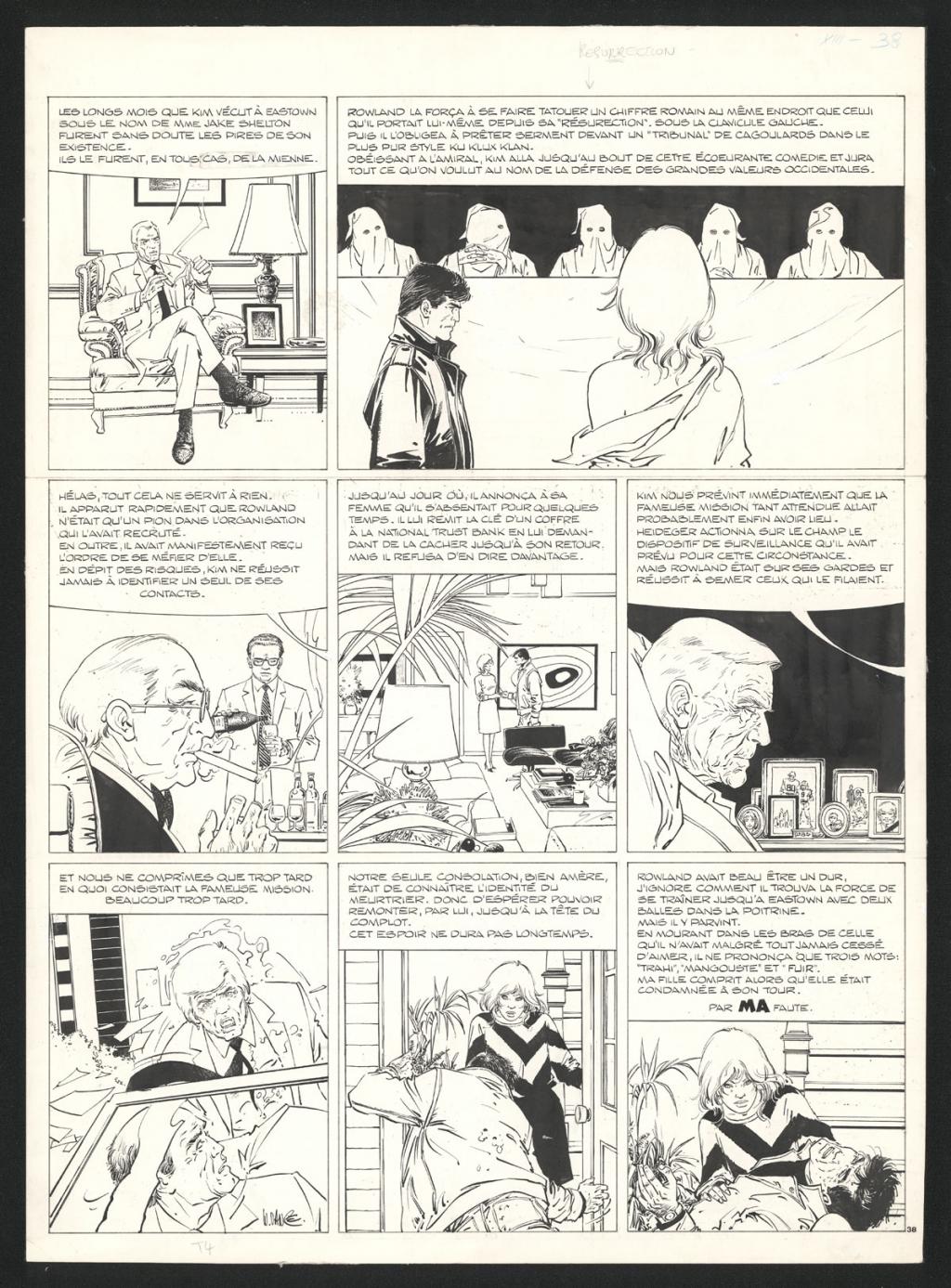 Planche originale n°38 - William Vance - Encre de Chine sur papier - 4472