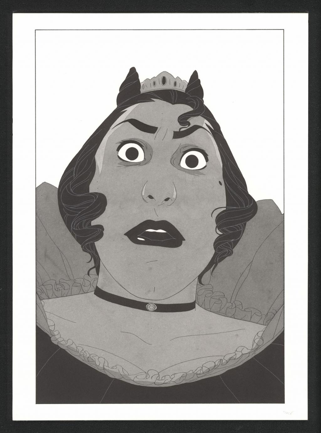 Planche originale accompagnée de sa première étape au crayon - Bertrand Gatignol - Encres noires et aquarelle sur papier - 6169