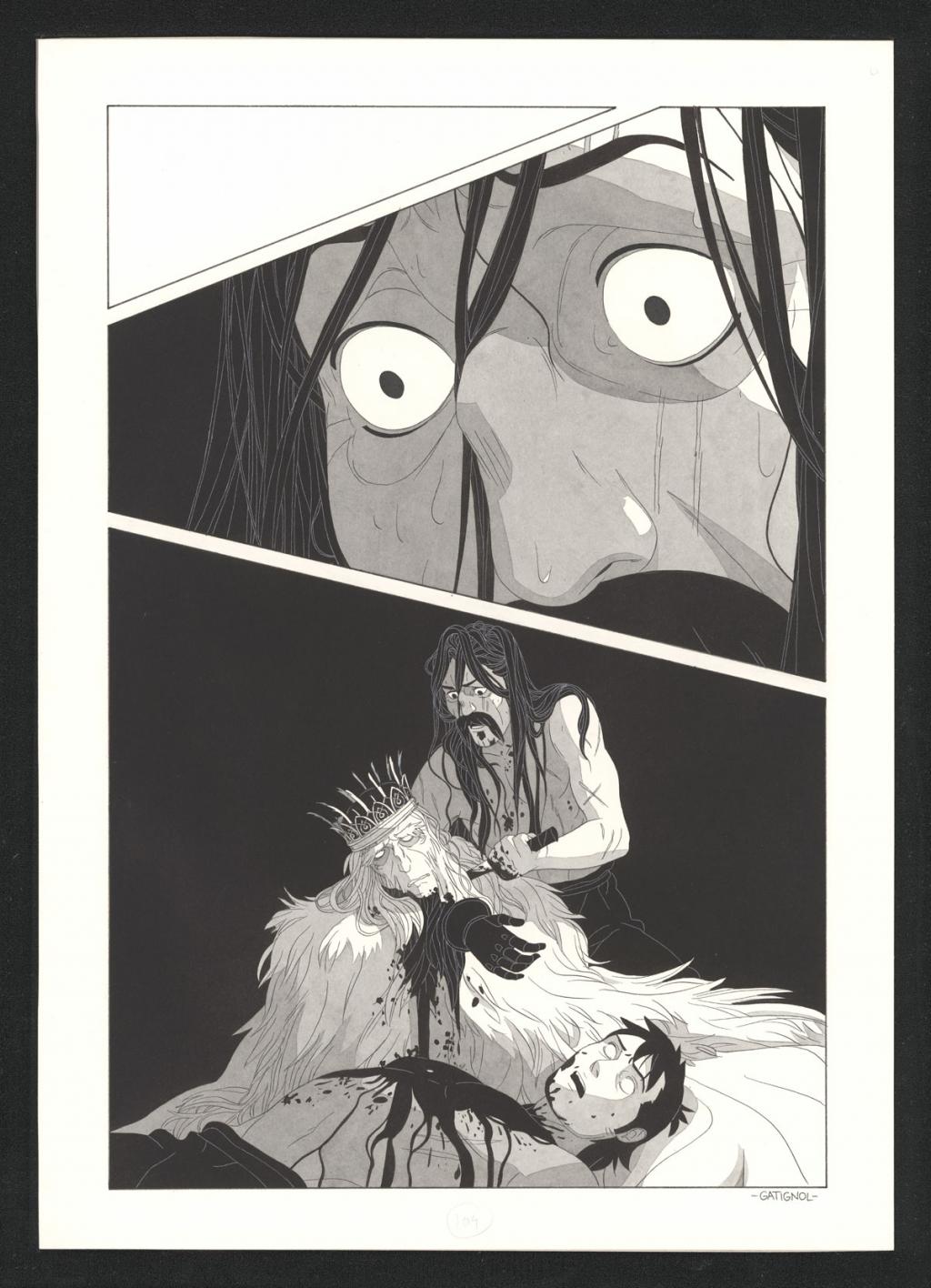 Planche originale - Bertrand Gatignol - Encres noires et aquarelle sur papier - 6166