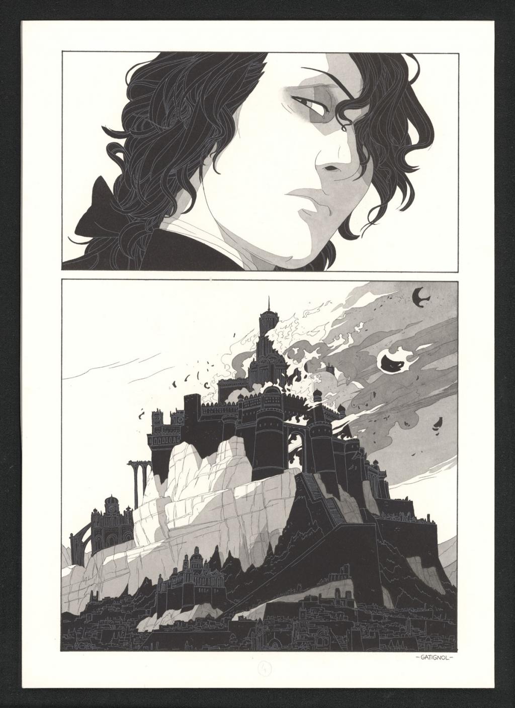 Planche originale - Bertrand Gatignol - Encres noires et aquarelle sur papier - 6548