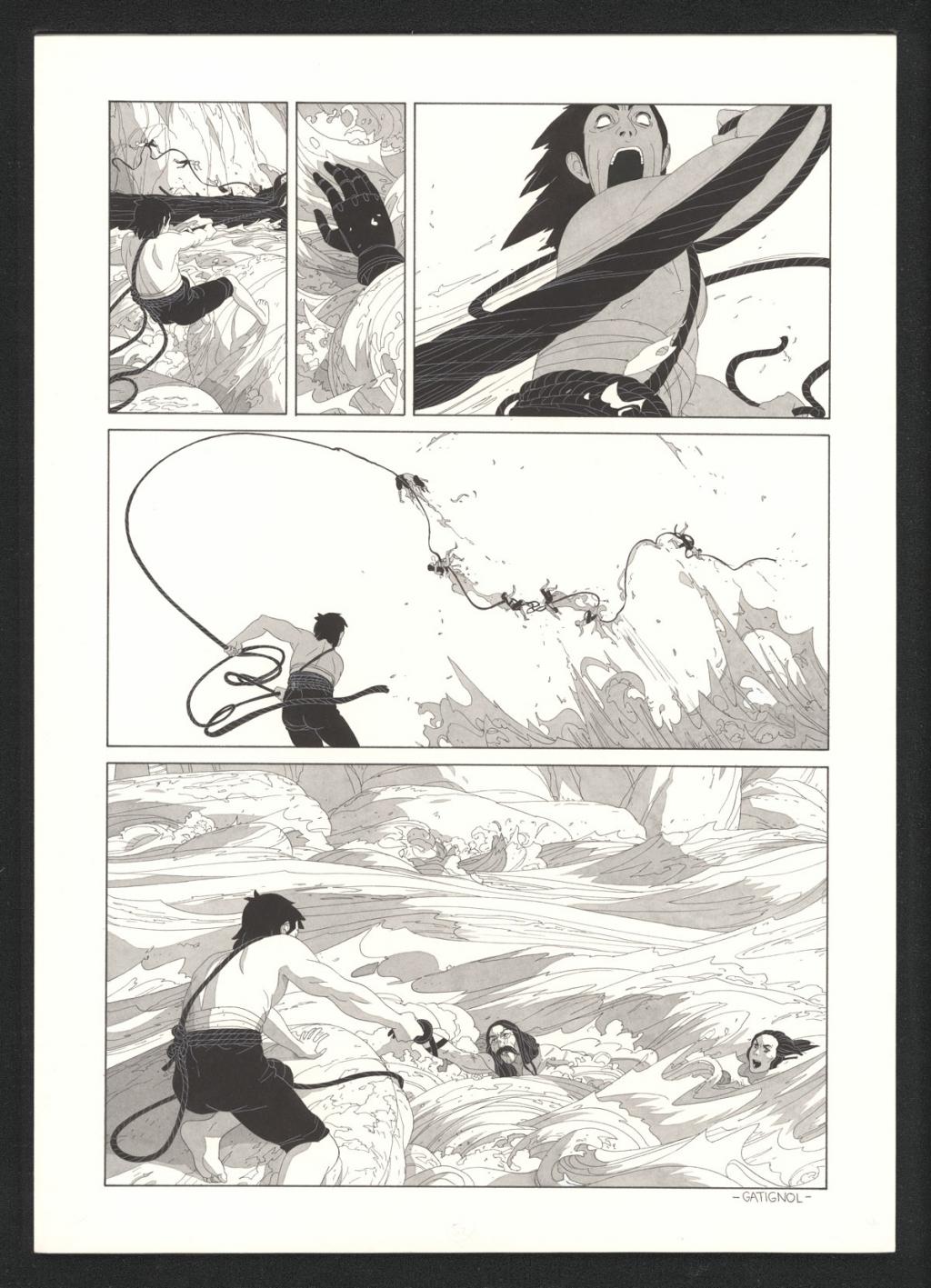 Planche originale - Bertrand Gatignol - Encres noires et aquarelle sur papier - 6165