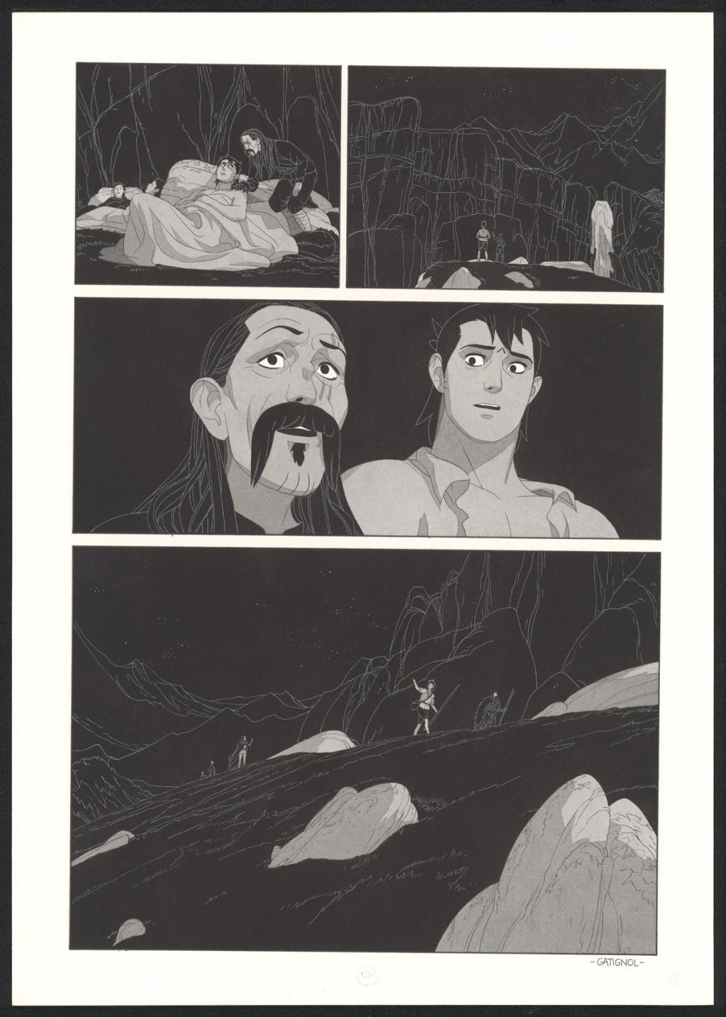 Planche originale - Bertrand Gatignol - Encres noires et aquarelle sur papier - 6162