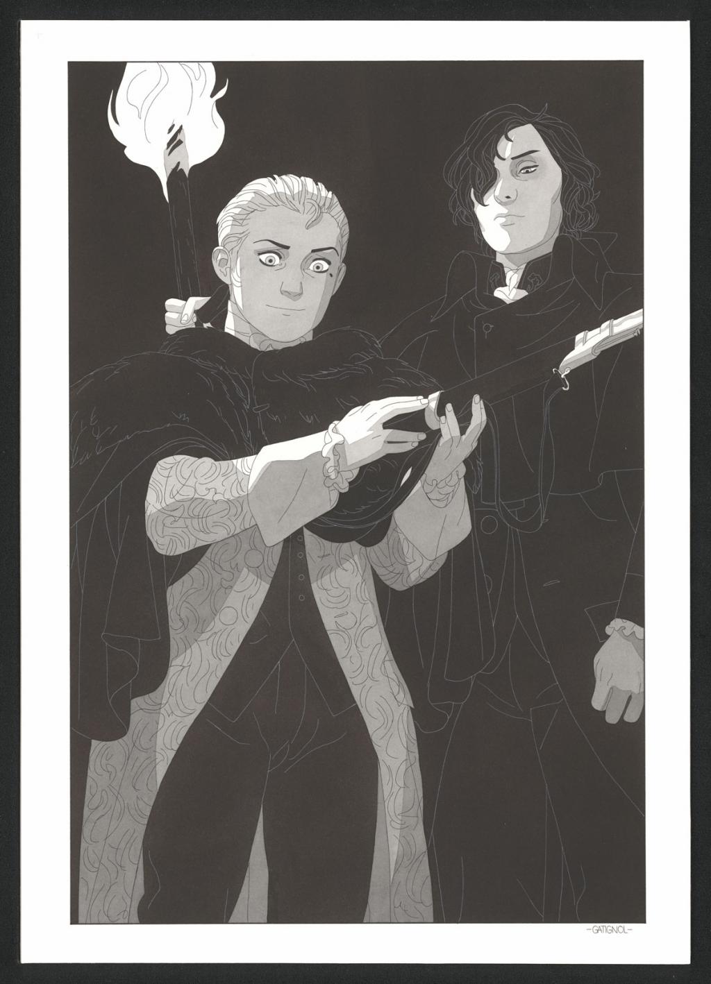 Planche originale - Bertrand Gatignol - Encres noires et aquarelle sur papier - 6543