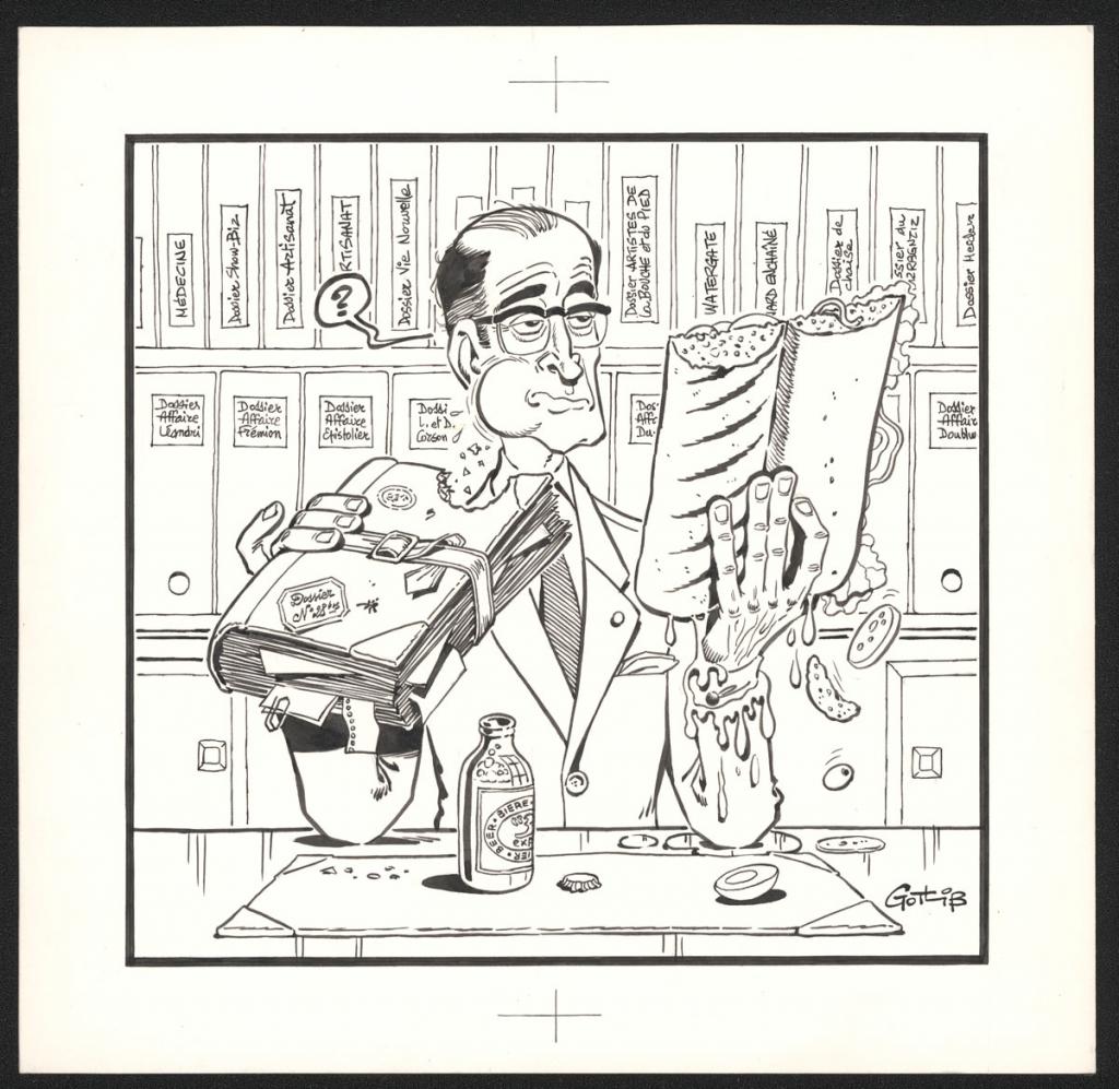 Illustration originale - Marcel Gotlib - Encre de Chine sur papier - 5809