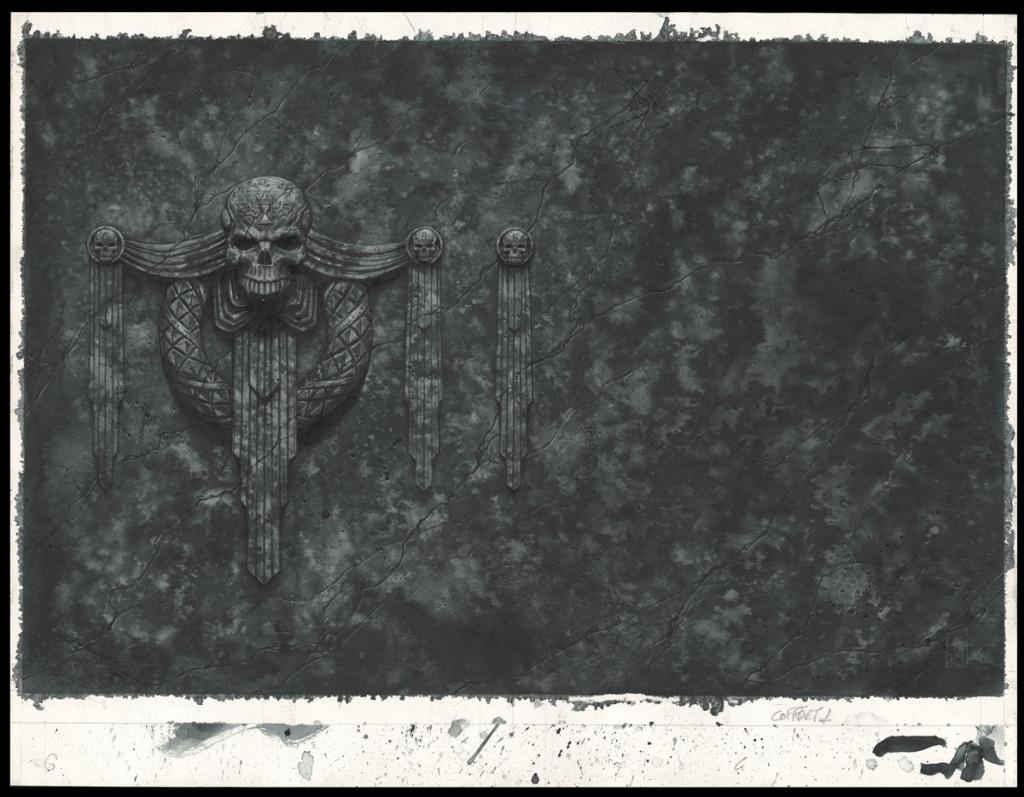 Couverture originale du coffret - Olivier Ledroit - Encre de couleur sur papier - 5103