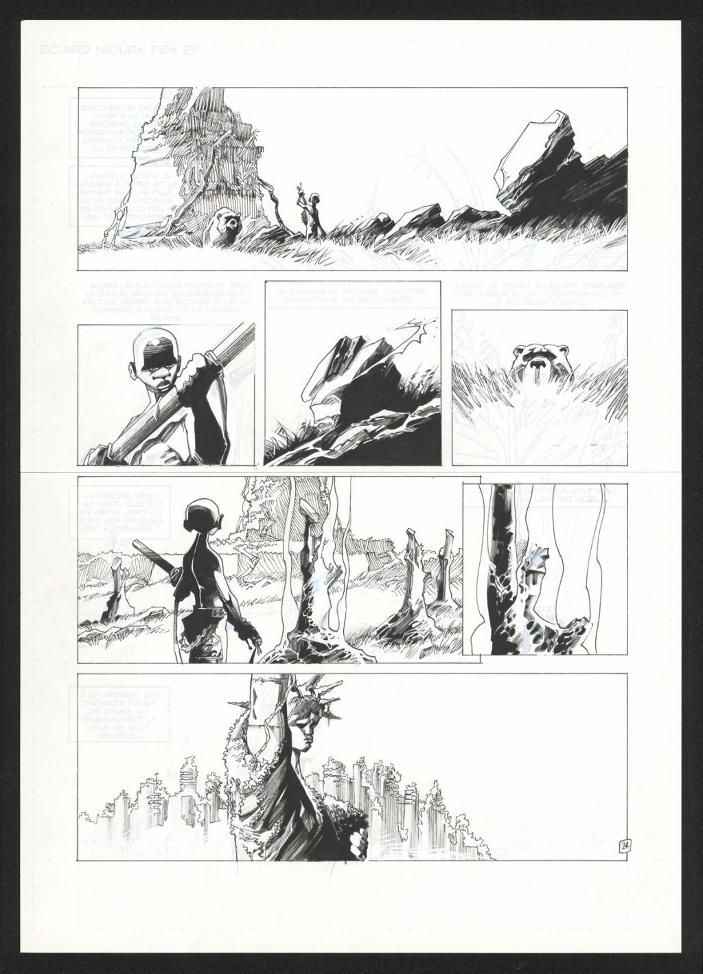 Planche originale 24 - Olivier Vatine - Encre de Chine sur papier - 26