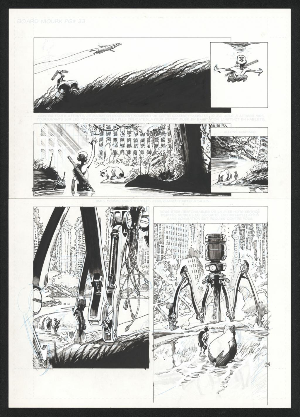 Planche originale 33 - Olivier Vatine - Encre de Chine sur papier - 21