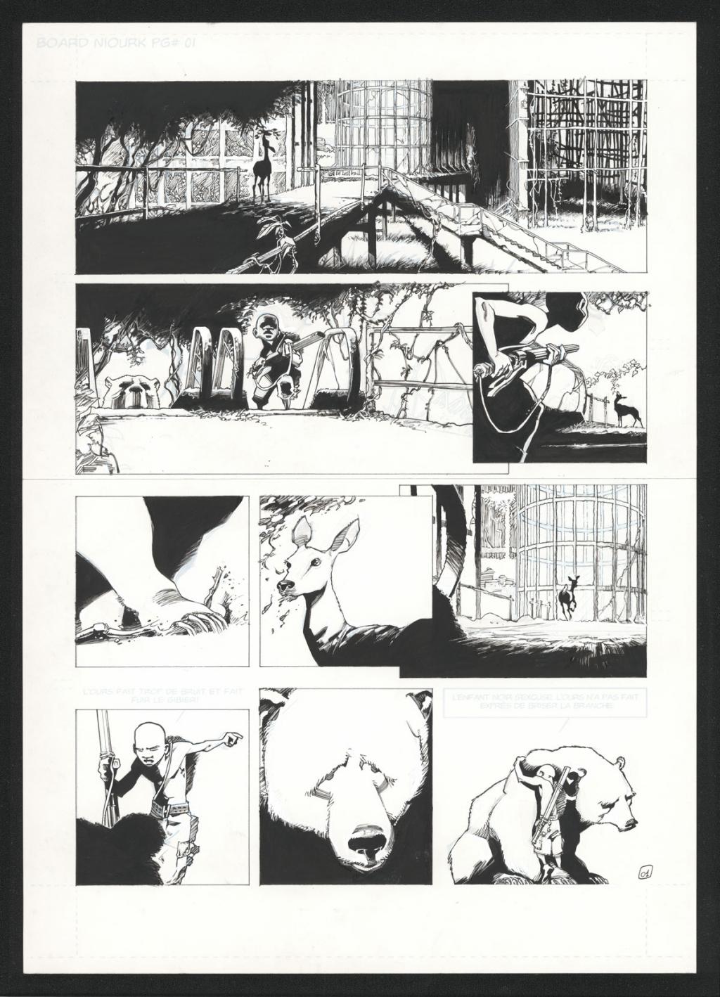 Planche originale 1 - Olivier Vatine - Encre de Chine sur papier - 17