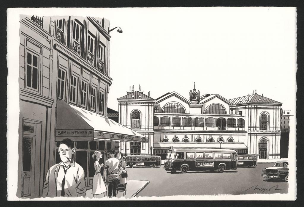 Illustration originale
Gare Montparnasse - Emmanuel Moynot - Encre de Chine sur papier - 5136
