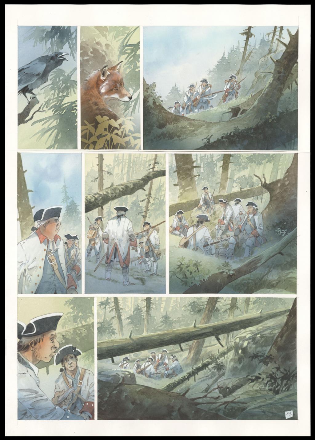 Planche originale n°12 - Patrick Prugne - Aquarelle et crayon sur papier - 5863