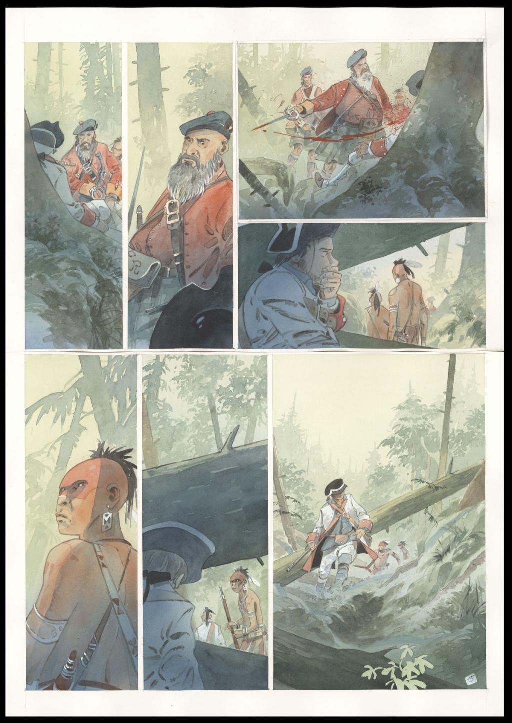 Planche originale n°15 - Patrick Prugne - Aquarelle et crayon sur papier - 5358