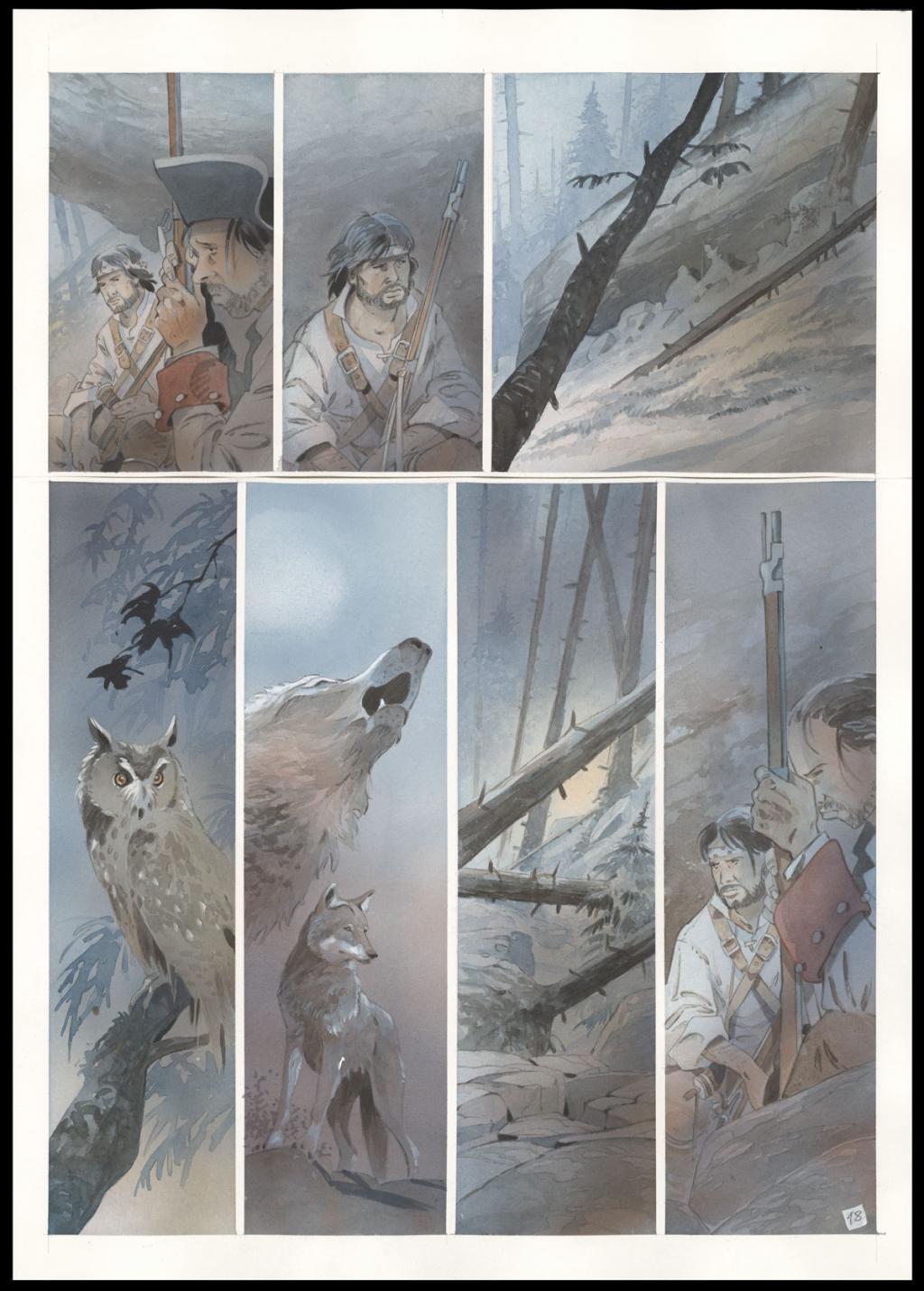 Planche originale n°18 - Patrick Prugne - Aquarelle et crayon sur papier - 5077