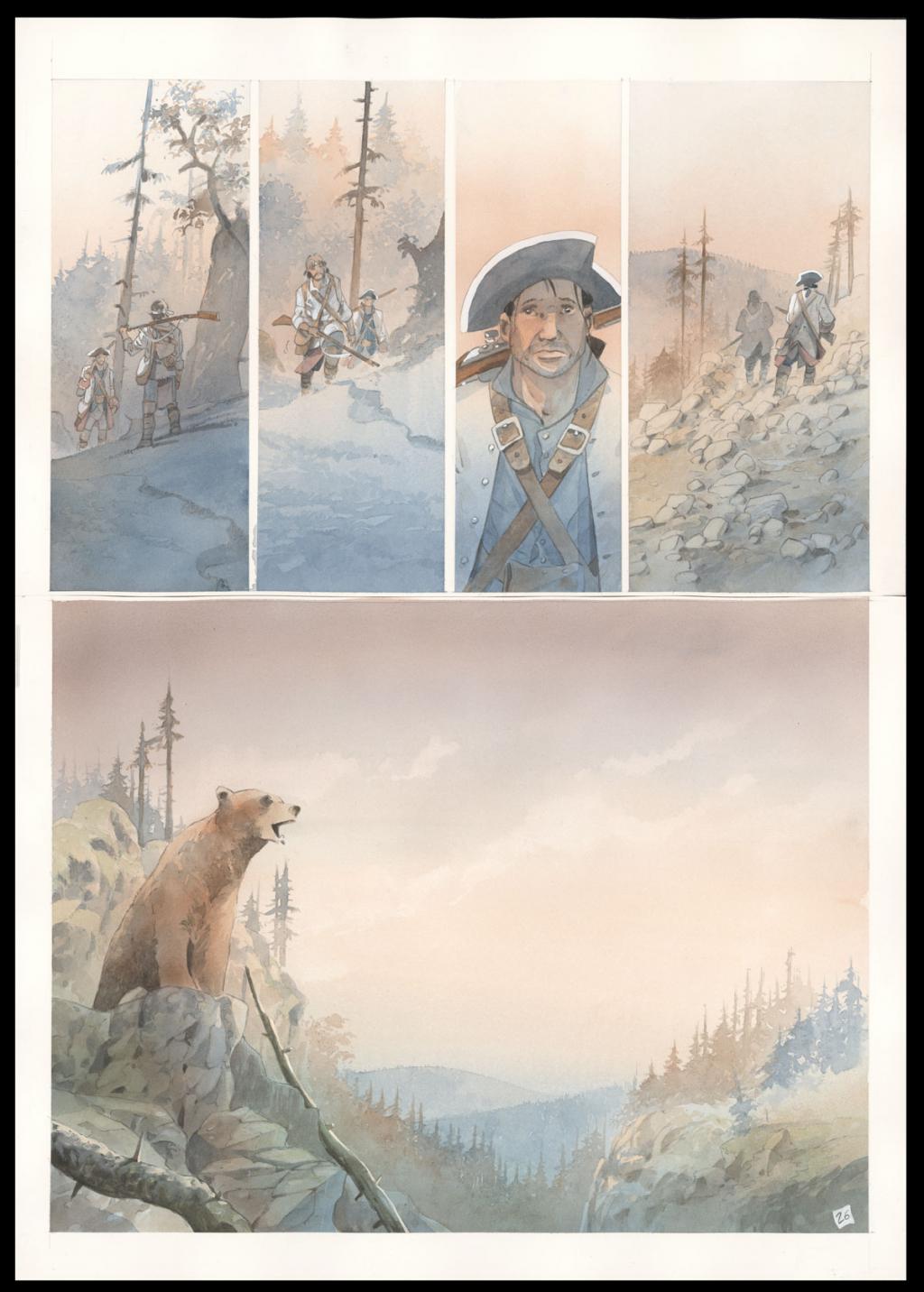 Planche originale n°26 - Patrick Prugne - Aquarelle et crayon sur papier - 5860