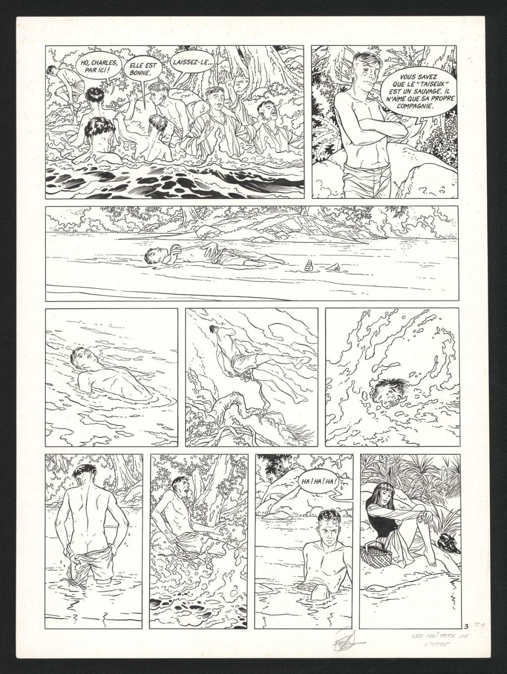 Planche originale n°3 - Francis Vallès - Encre de Chine sur papier - 5598