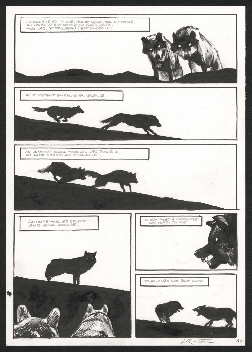 Planche originale n°42, 2019 - Jean-Marc Rochette - Encre de Chine sur papier - 5162