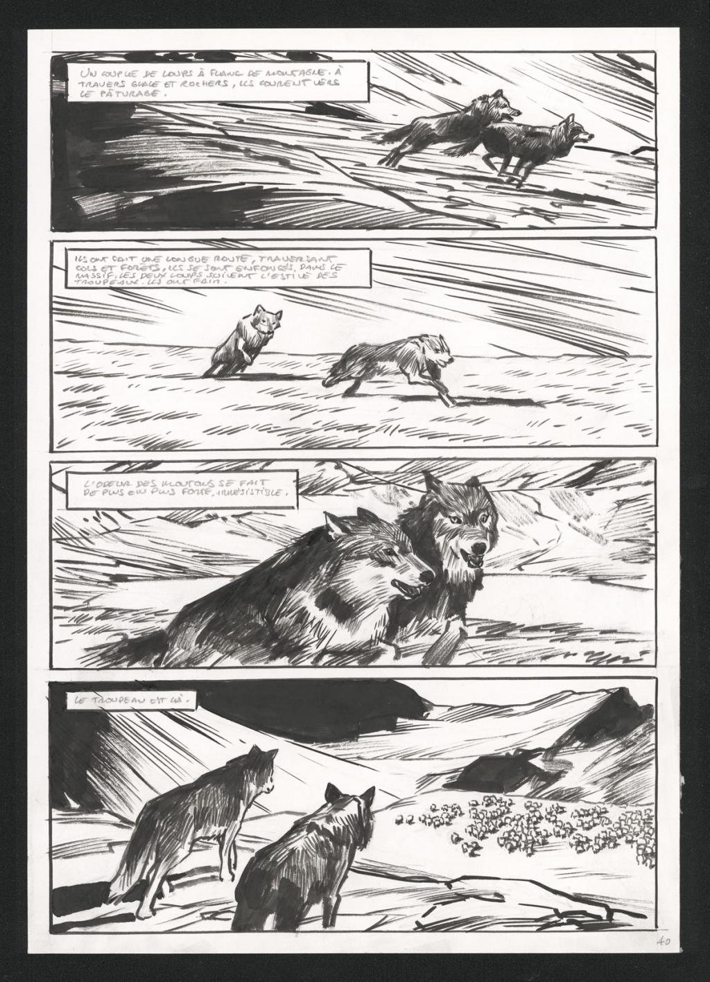 Planche originale n°40, 2019 - Jean-Marc Rochette - Encre de Chine sur papier - 5157