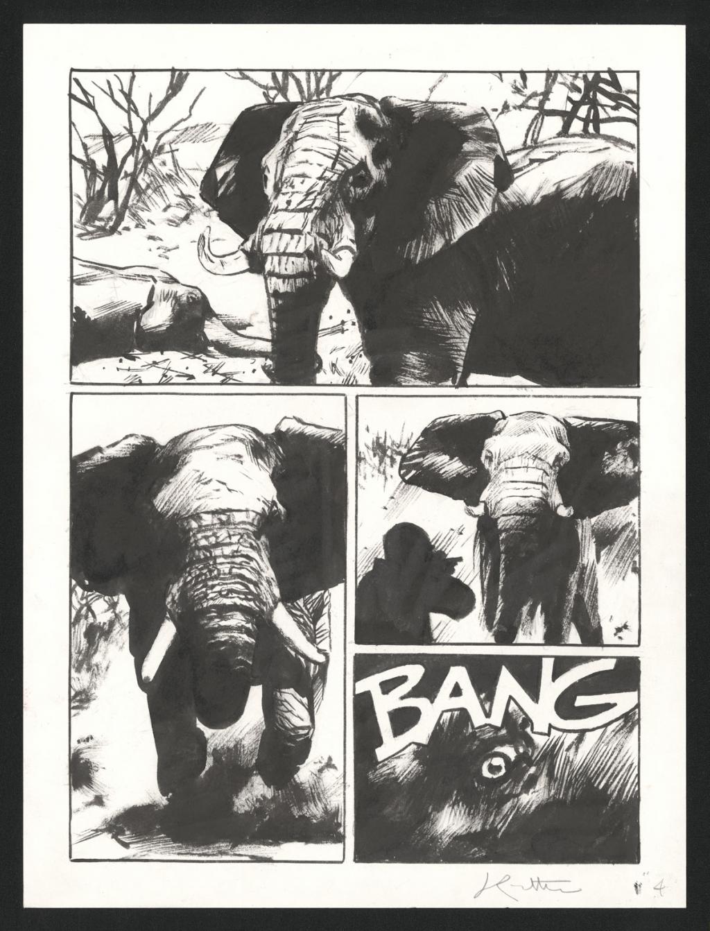 Planche originale n°4 - Jean-Marc Rochette - Encre de Chine sur papier - 4530