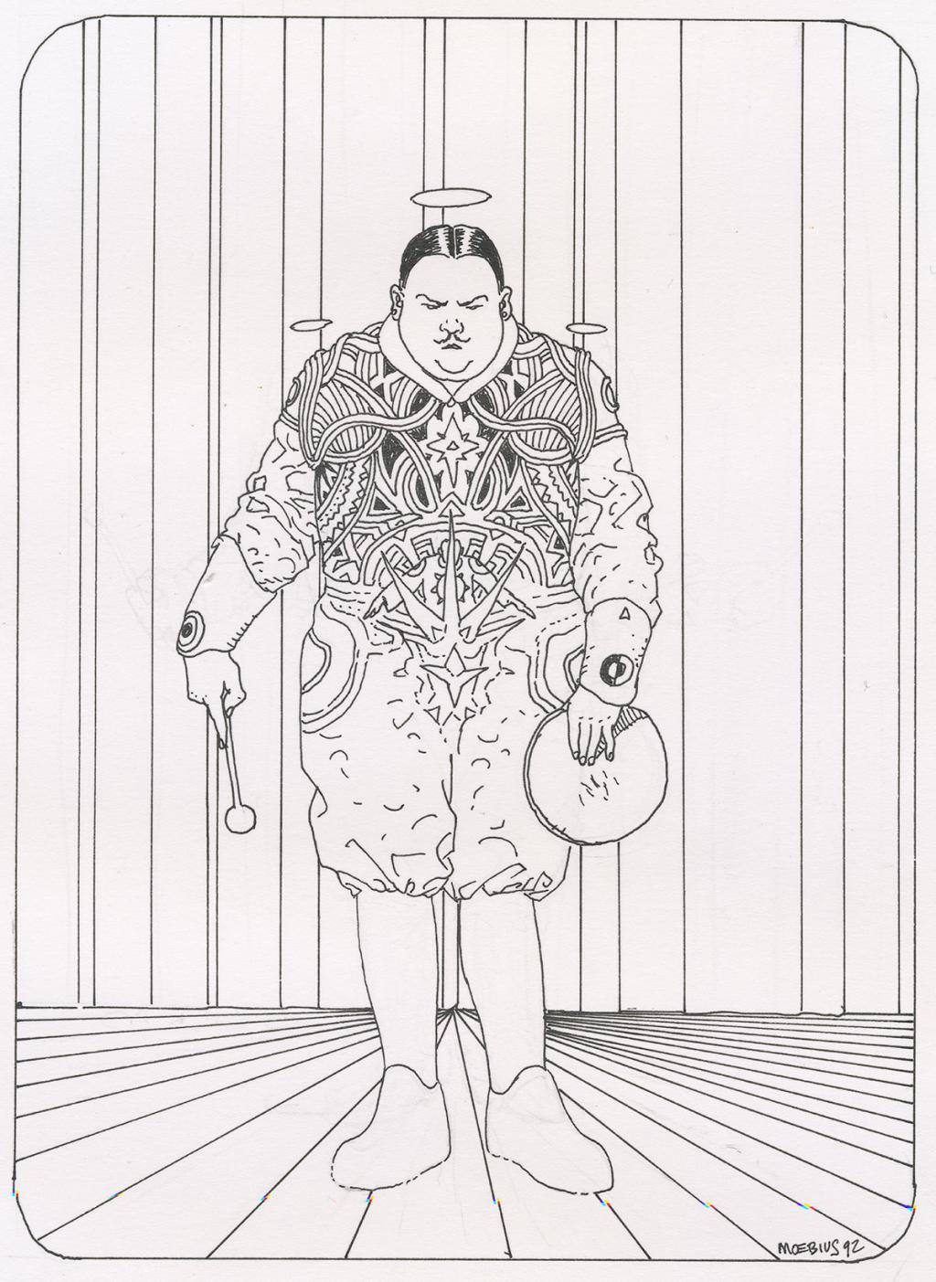 Illustration originale - Moebius - Encre de Chine et crayon sur papier - 5128