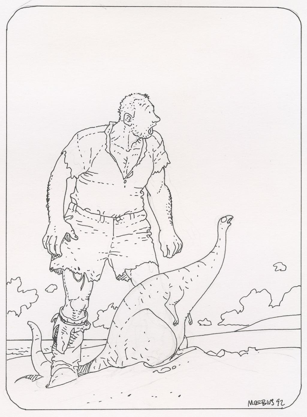 Illustration originale - Moebius - Encre de Chine et crayon sur papier - 5127