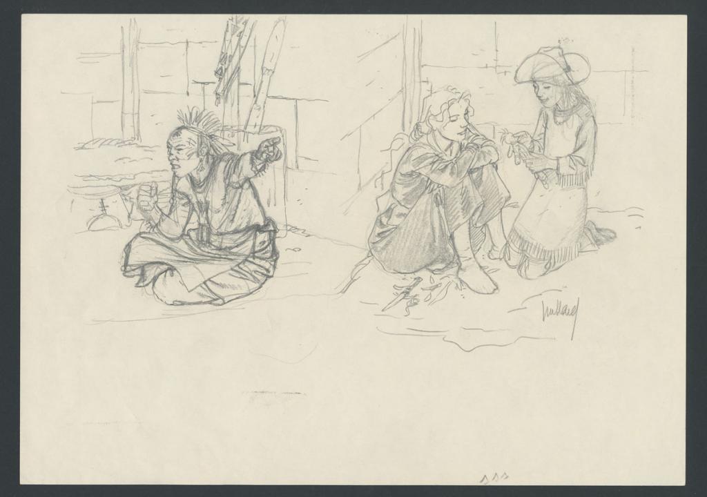 Crayonné original - André Juillard - Crayon sur papier - 6236