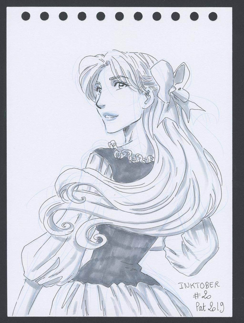 Illustration originale - Patricia  Lyfoung  - Colerase, carbon pen, feutre noir, feutre alcool - 4526