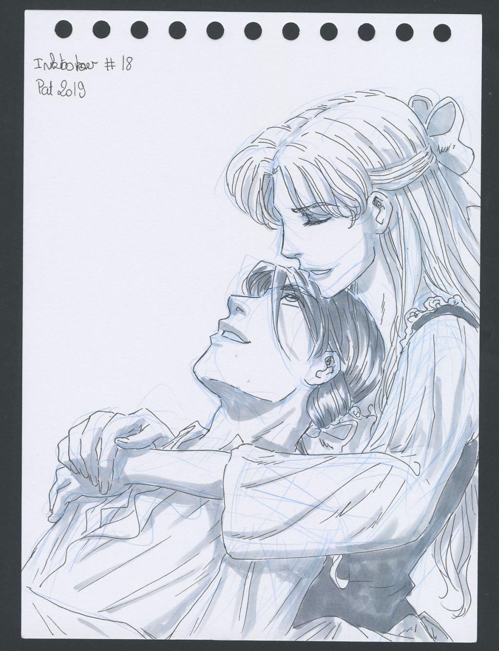 Illustration originale - Patricia  Lyfoung  - Colerase, carbon pen, feutre noir, feutre alcool - 4528