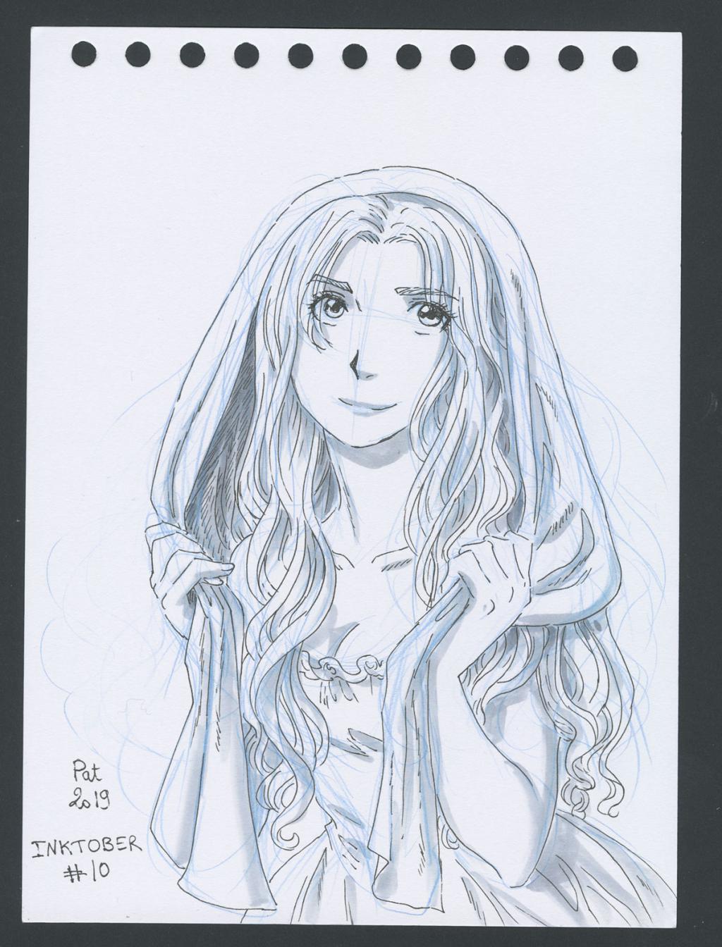 Illustration originale - Patricia  Lyfoung  - Colerase, carbon pen, feutre noir, feutre alcool - 4525