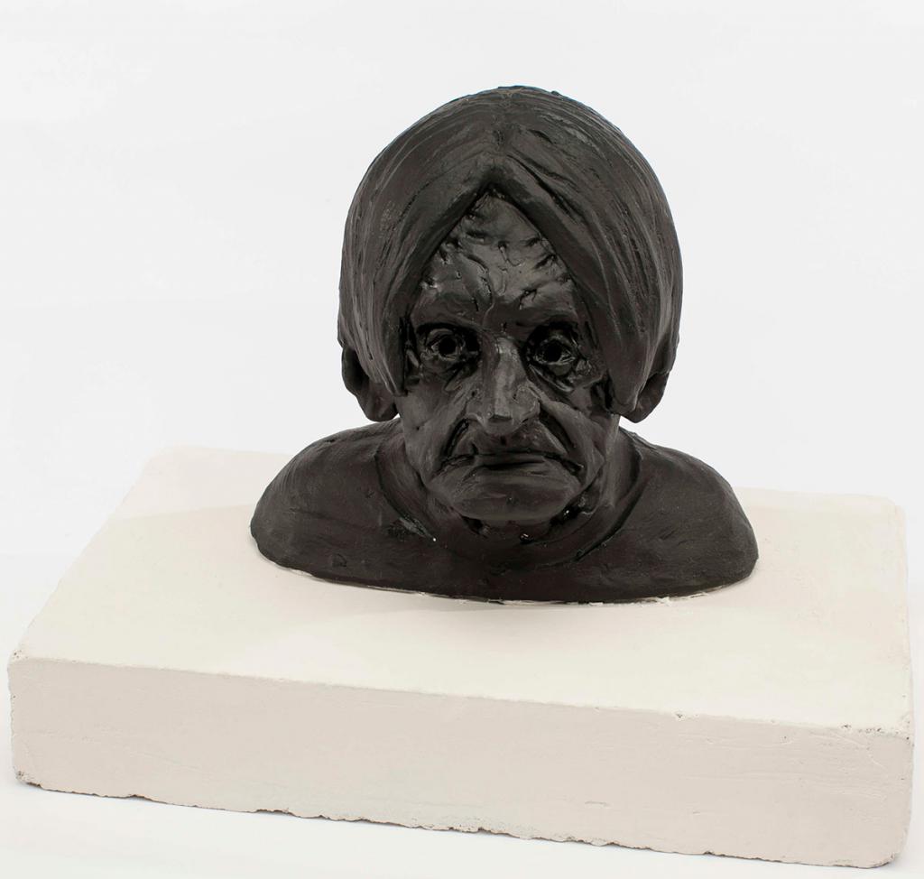 Les Aiguilleurs, bronze sur demande - Jean-Marc Rochette - Peinture à l'huile sur terre crue, socle en ciment - 4520