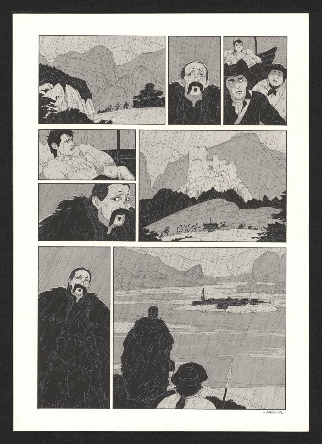 Planche originale - Bertrand Gatignol - Encres noires et aquarelle sur papier - 6191