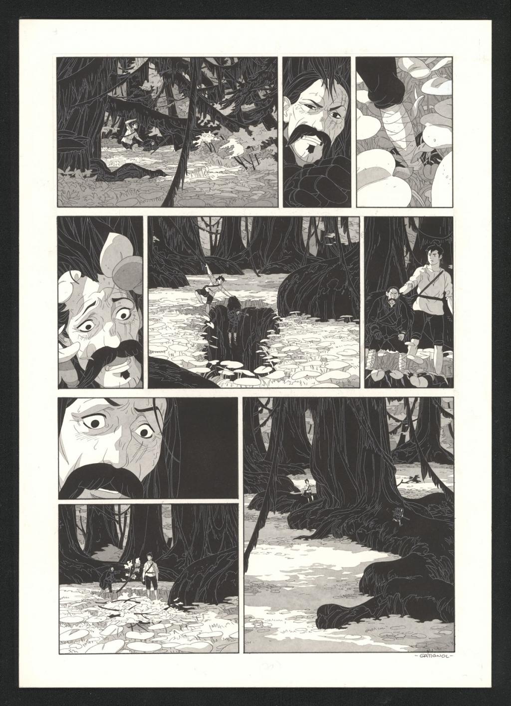 Planche originale - Bertrand Gatignol - Encres noires et aquarelle sur papier - 6184