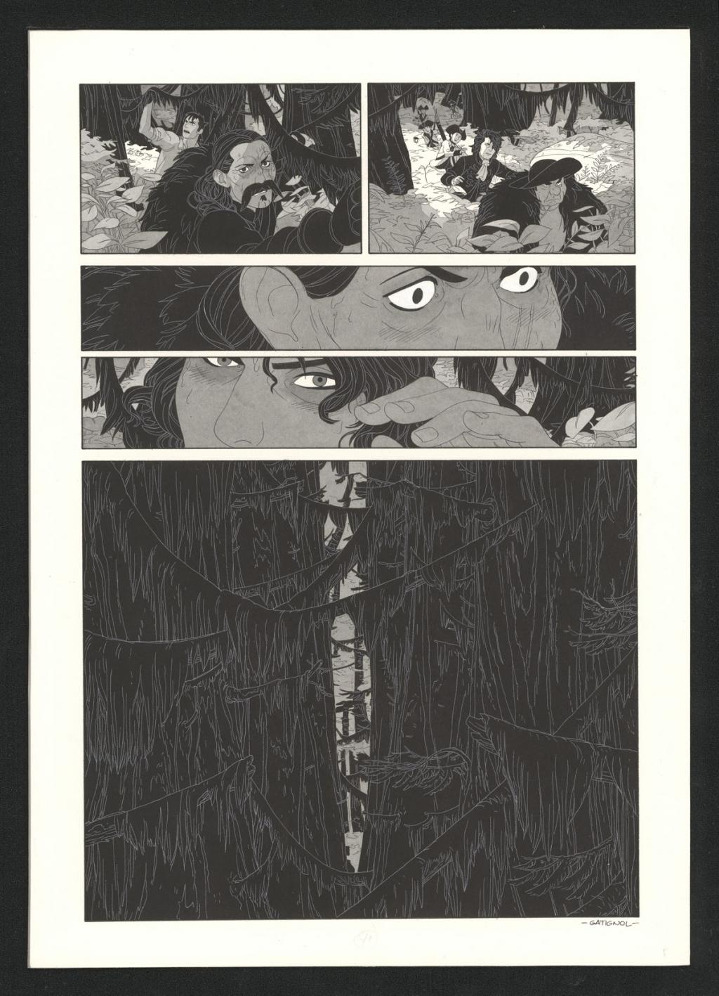 Planche originale - Bertrand Gatignol - Encres noires et aquarelle sur papier - 6195