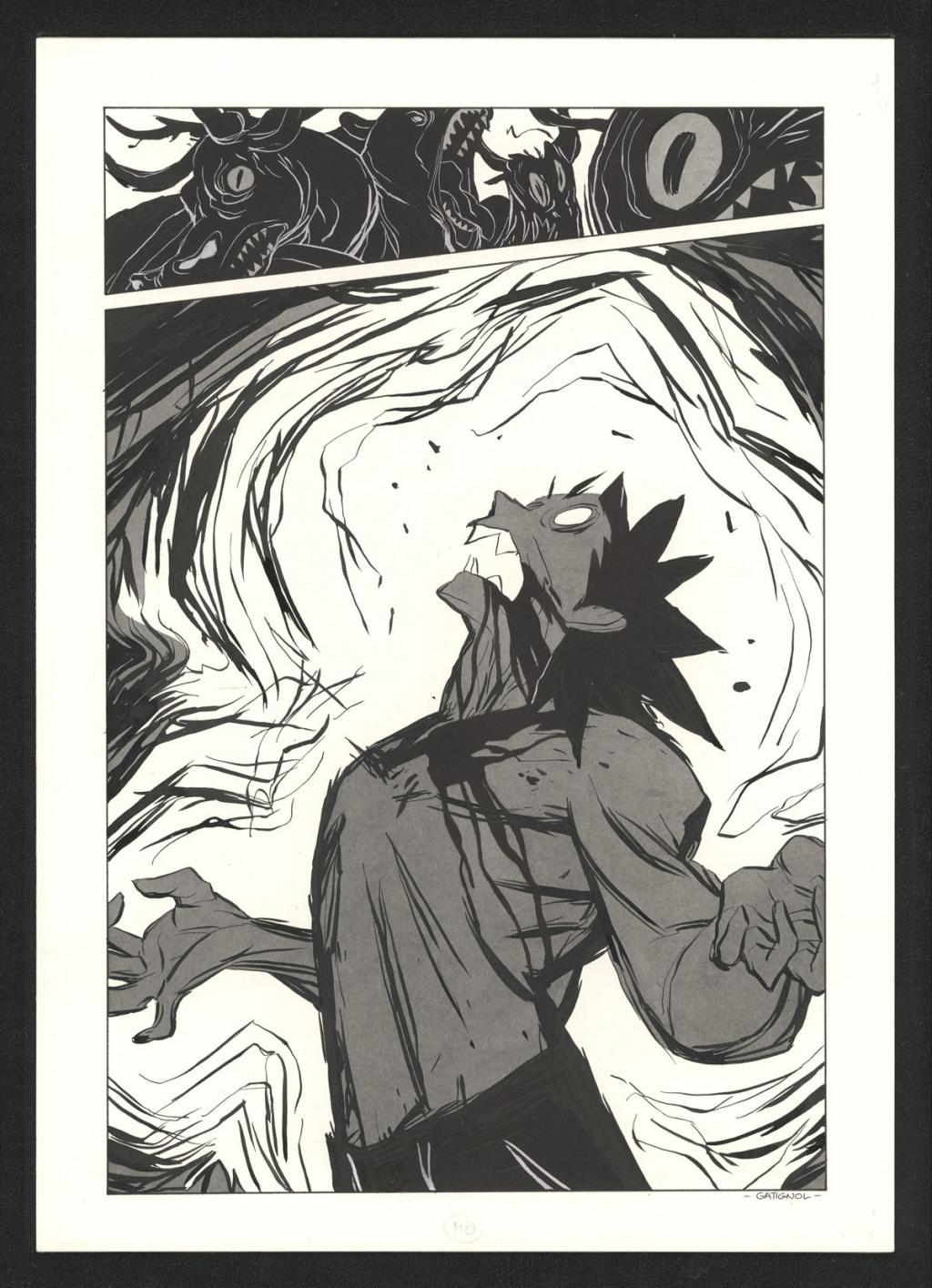 Planche originale - Bertrand Gatignol - Encres noires et aquarelle sur papier - 6194