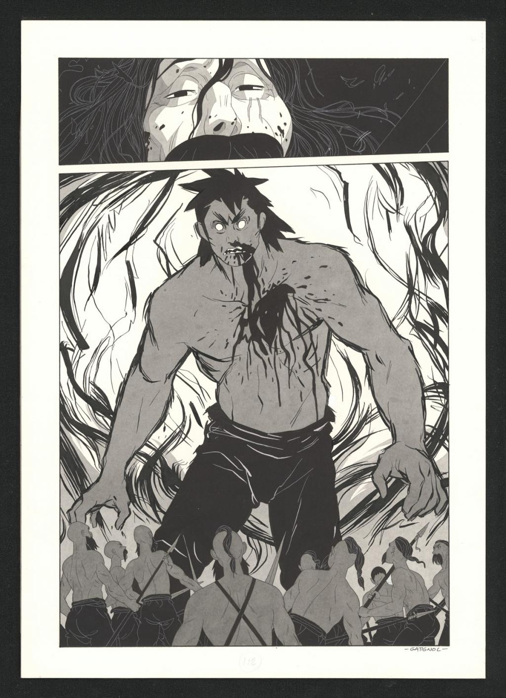 Planche originale - Bertrand Gatignol - Encres noires et aquarelle sur papier - 5433