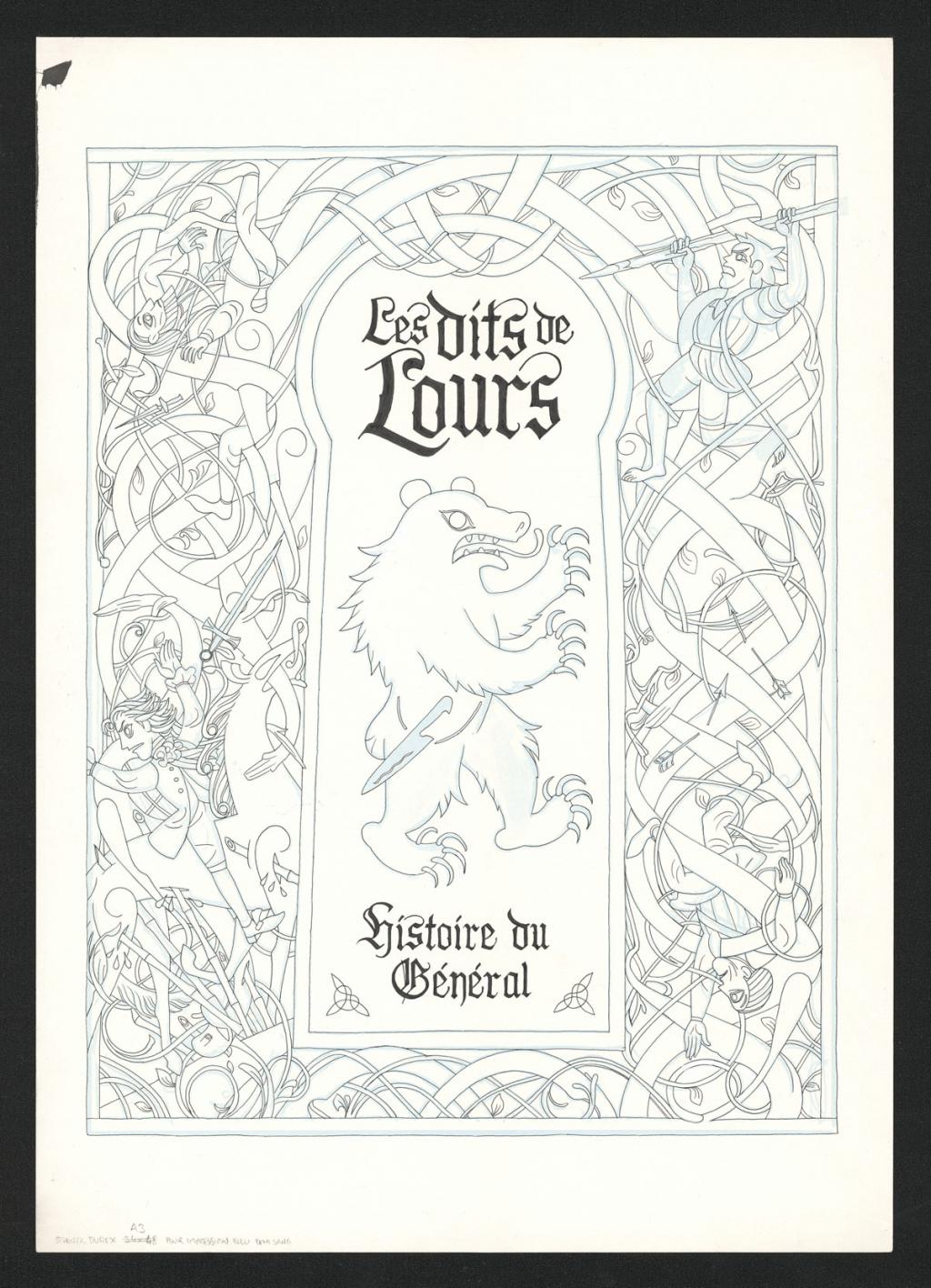 Page de garde pour "L'histoire du Général - Bertrand Gatignol - Encre de Chine et aquarelle sur papier - 6193