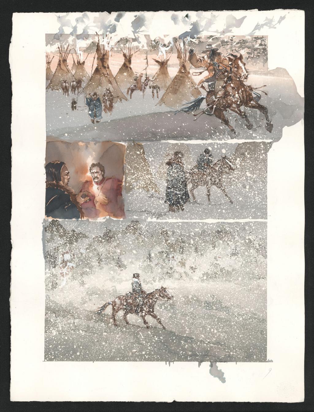 Planche originale n°09 - Sergio Tisselli - Aquarelle et encre de couleur sur papier - 5510