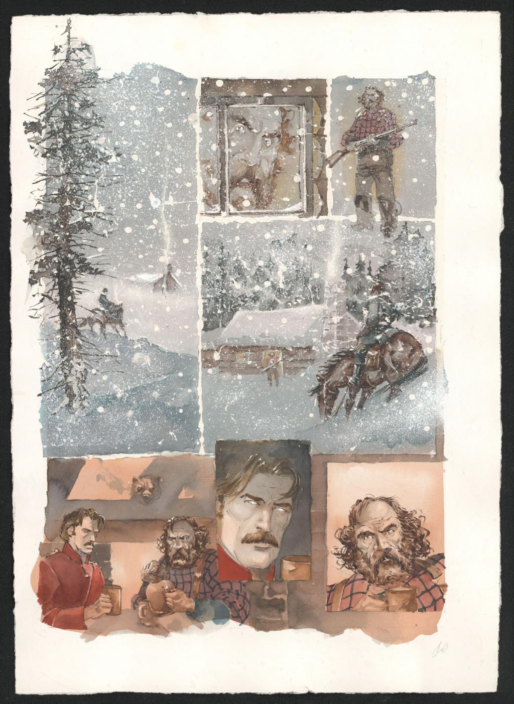 Planche originale n°10 - Sergio Tisselli - Aquarelle et encre de couleur sur papier - 5511