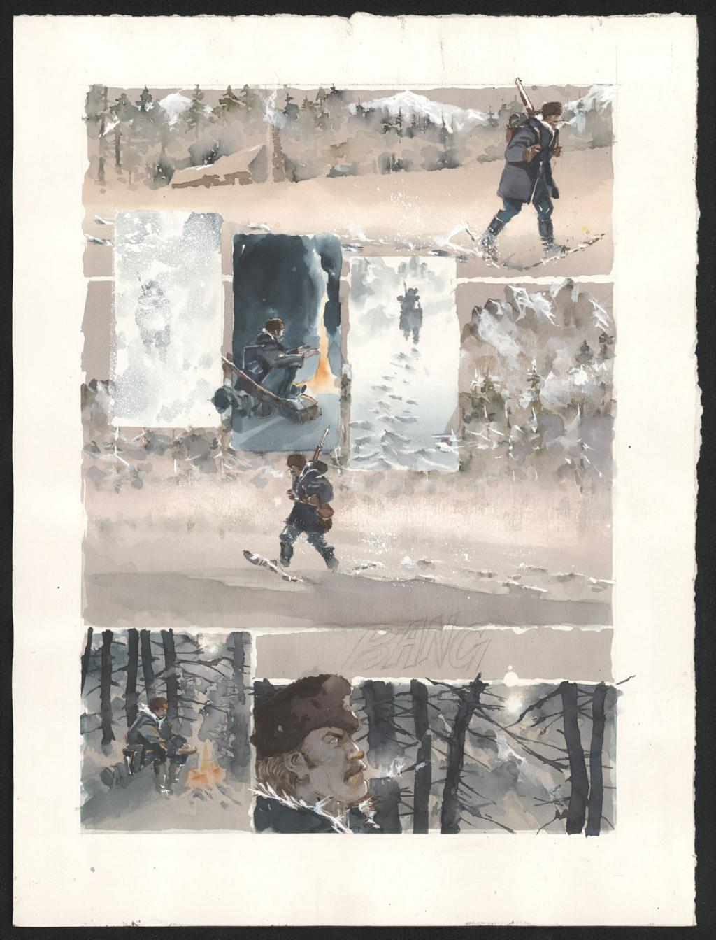 Planche originale n°12 - Sergio Tisselli - Aquarelle et encre de couleur sur papier - 4934