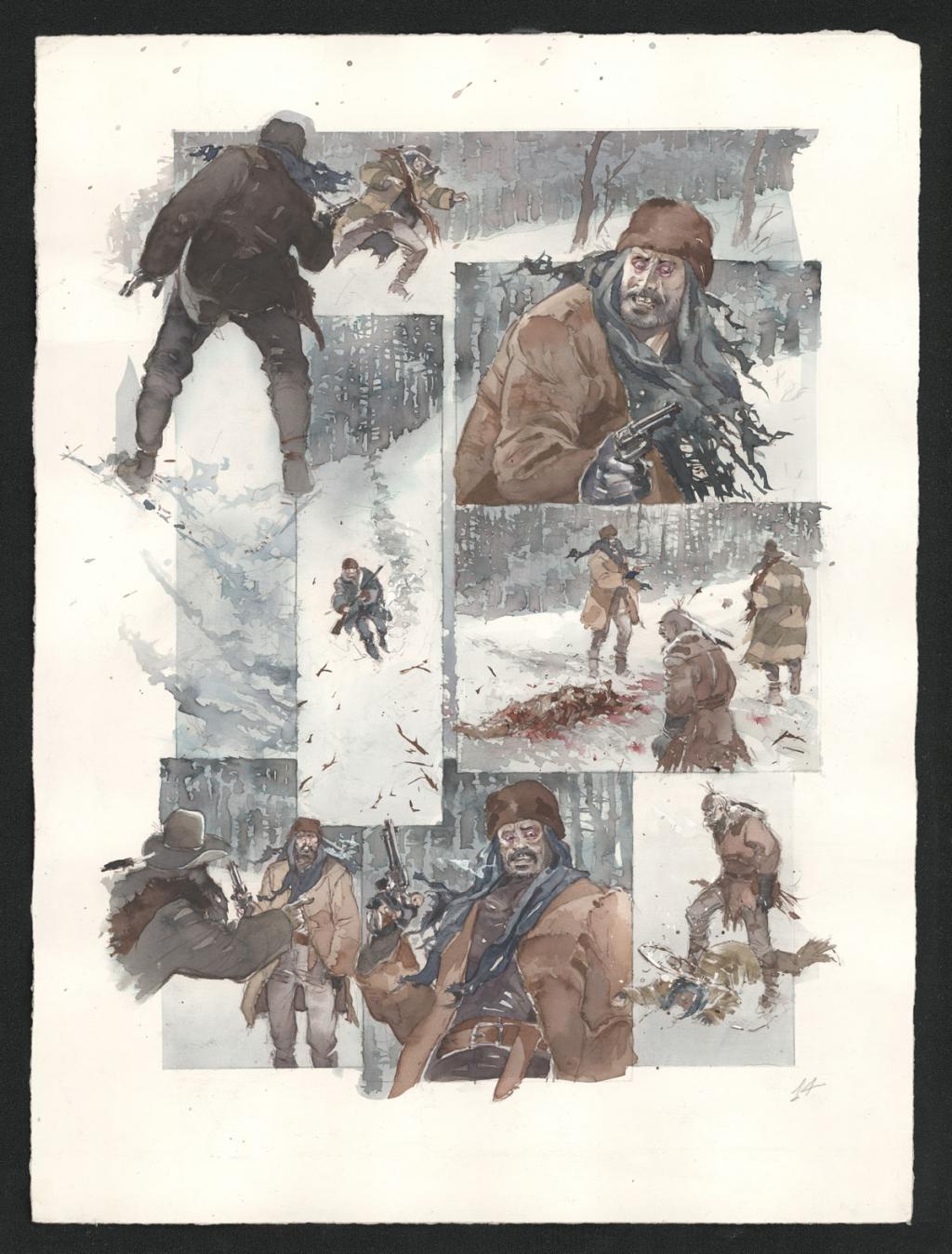 Planche originale n°14 - Sergio Tisselli - Aquarelle et encre de couleur sur papier - 4912