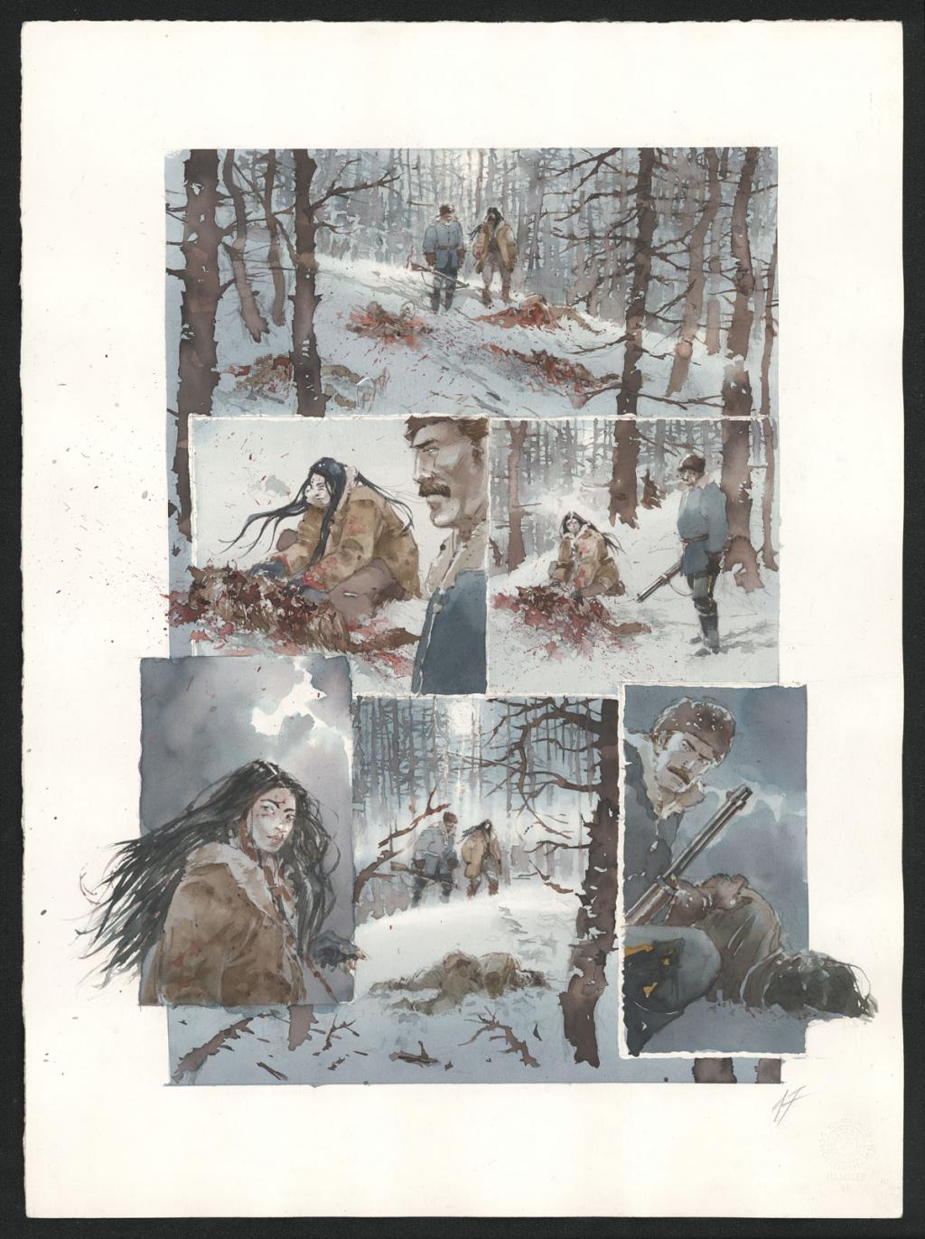 Planche originale n°17 - Sergio Tisselli - Aquarelle et encre de couleur sur papier - 4897