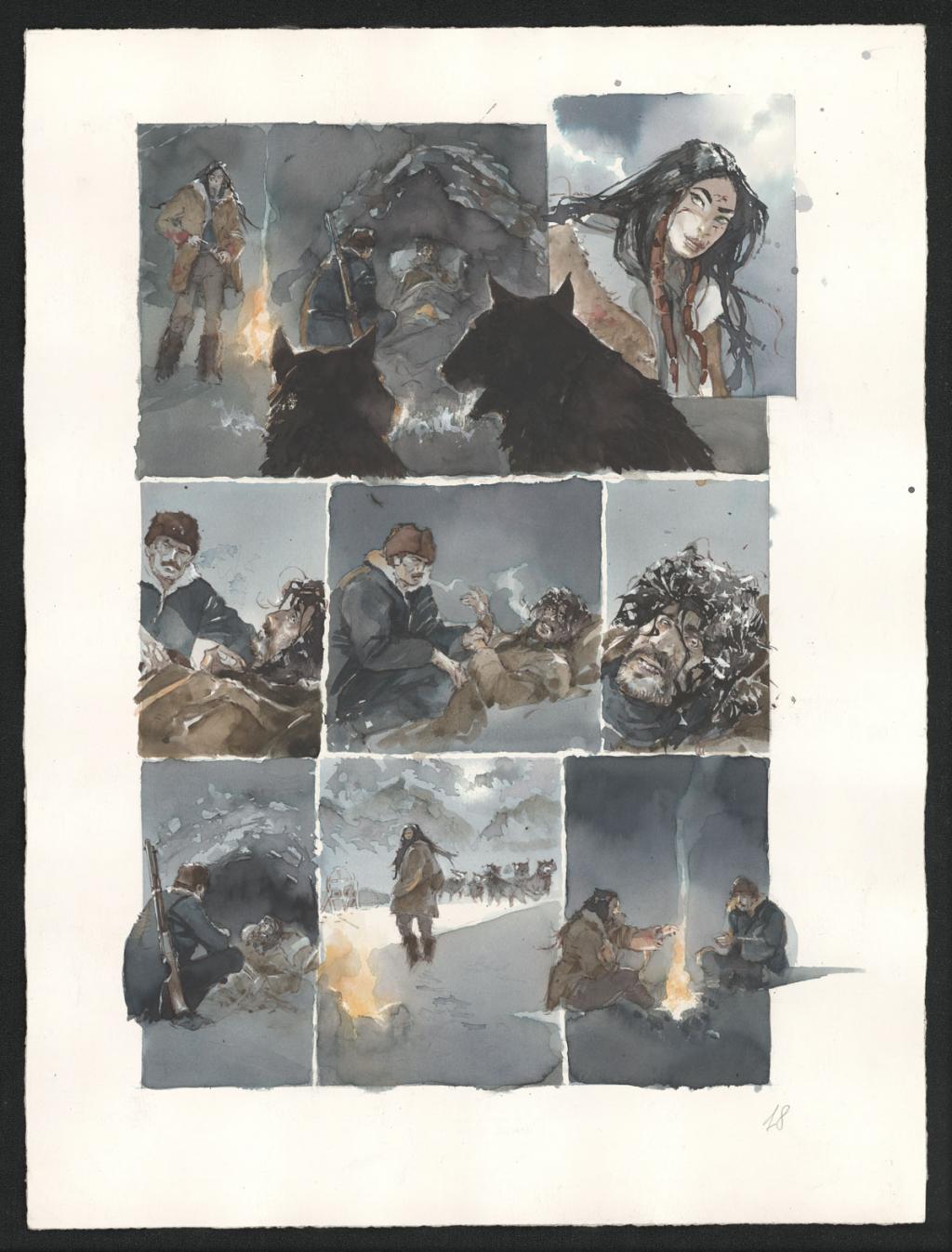 Planche originale n°18 - Sergio Tisselli - Aquarelle et encre de couleur sur papier - 4896