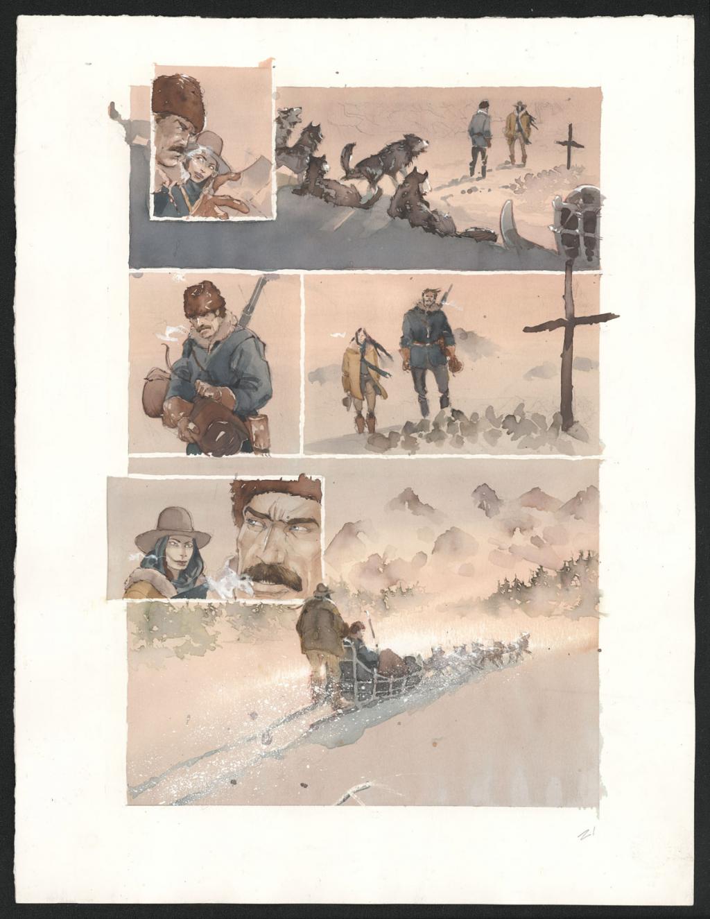 Planche originale n°21 - Sergio Tisselli - Aquarelle et encre de couleur sur papier - 4911