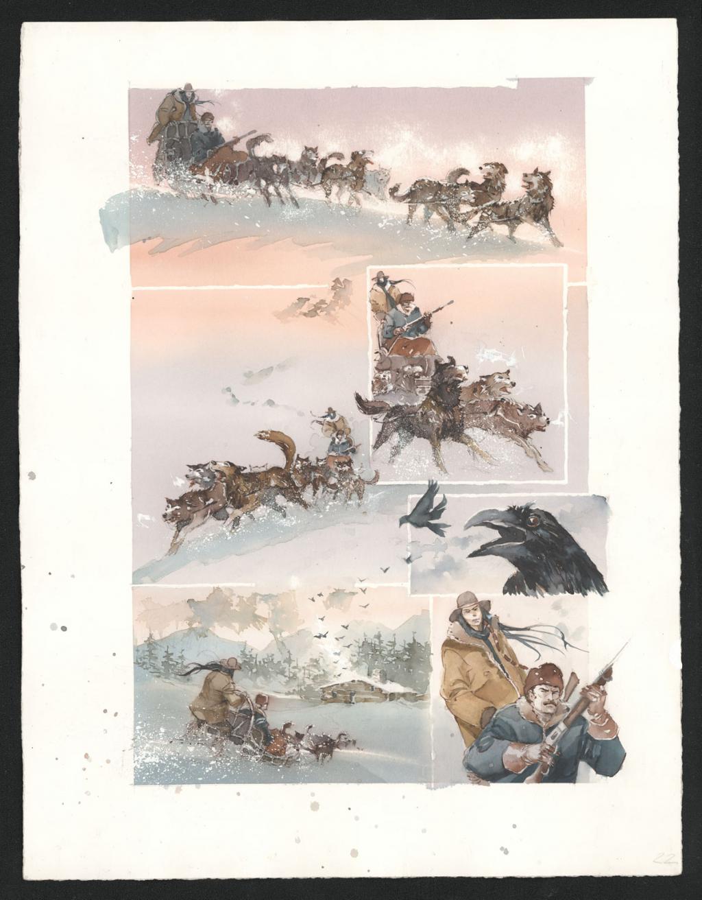 Planche originale n°22 - Sergio Tisselli - Aquarelle et encre de couleur sur papier - 4903