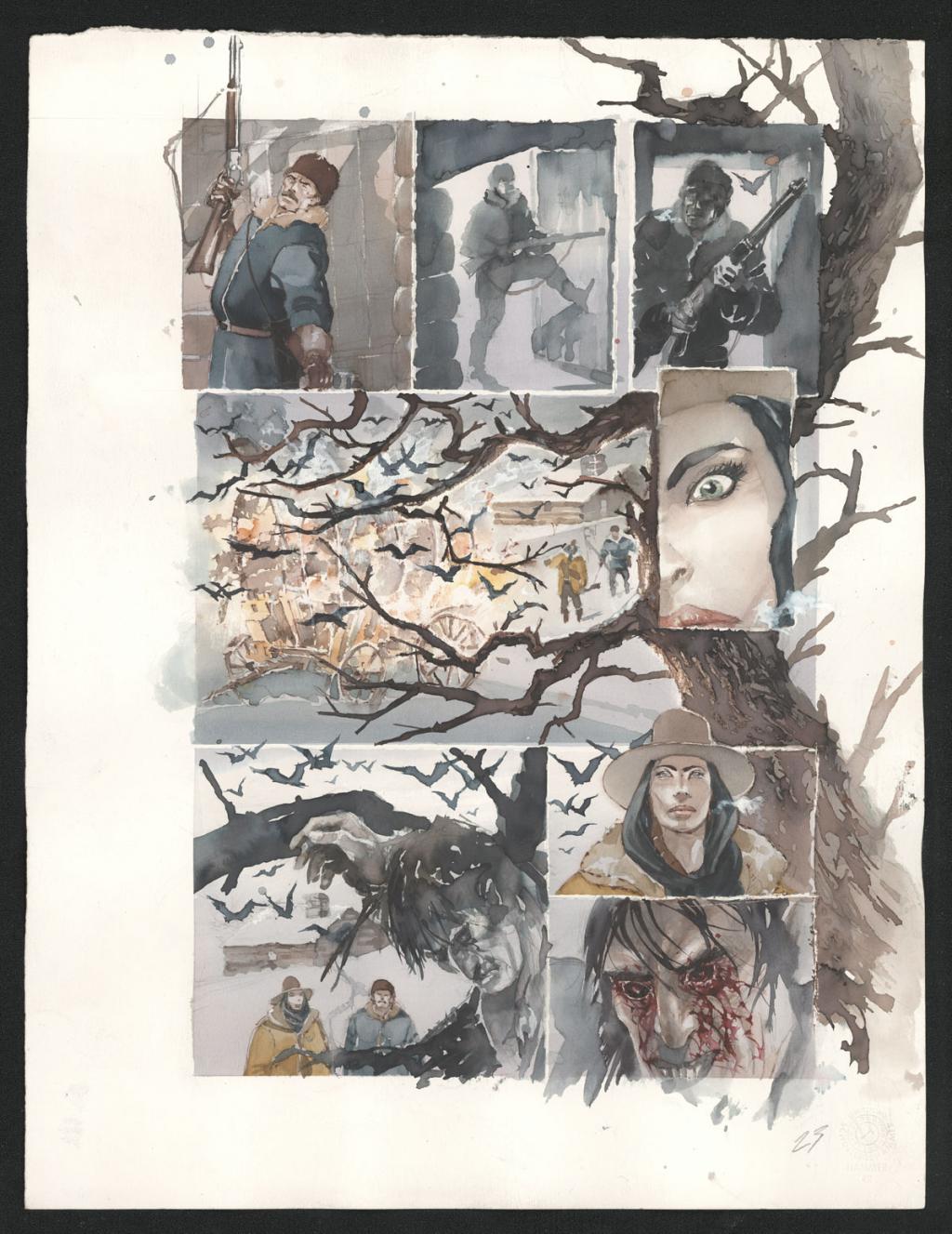 Planche originale n°23 - Sergio Tisselli - Aquarelle et encre de couleur sur papier - 4894