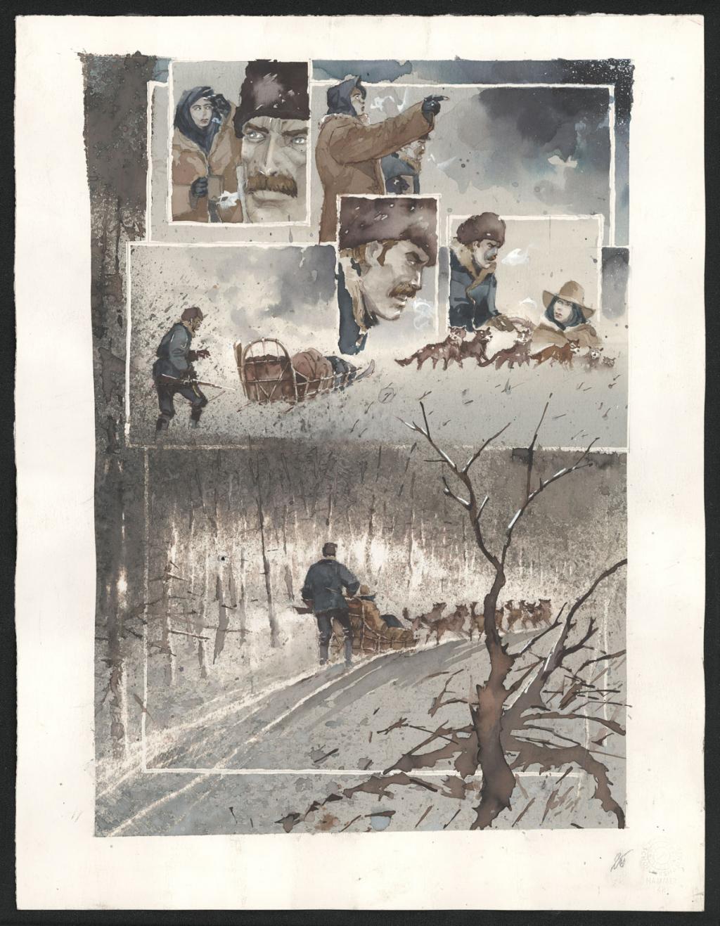 Planche originale n°26 - Sergio Tisselli - Aquarelle et encre de couleur sur papier - 4892