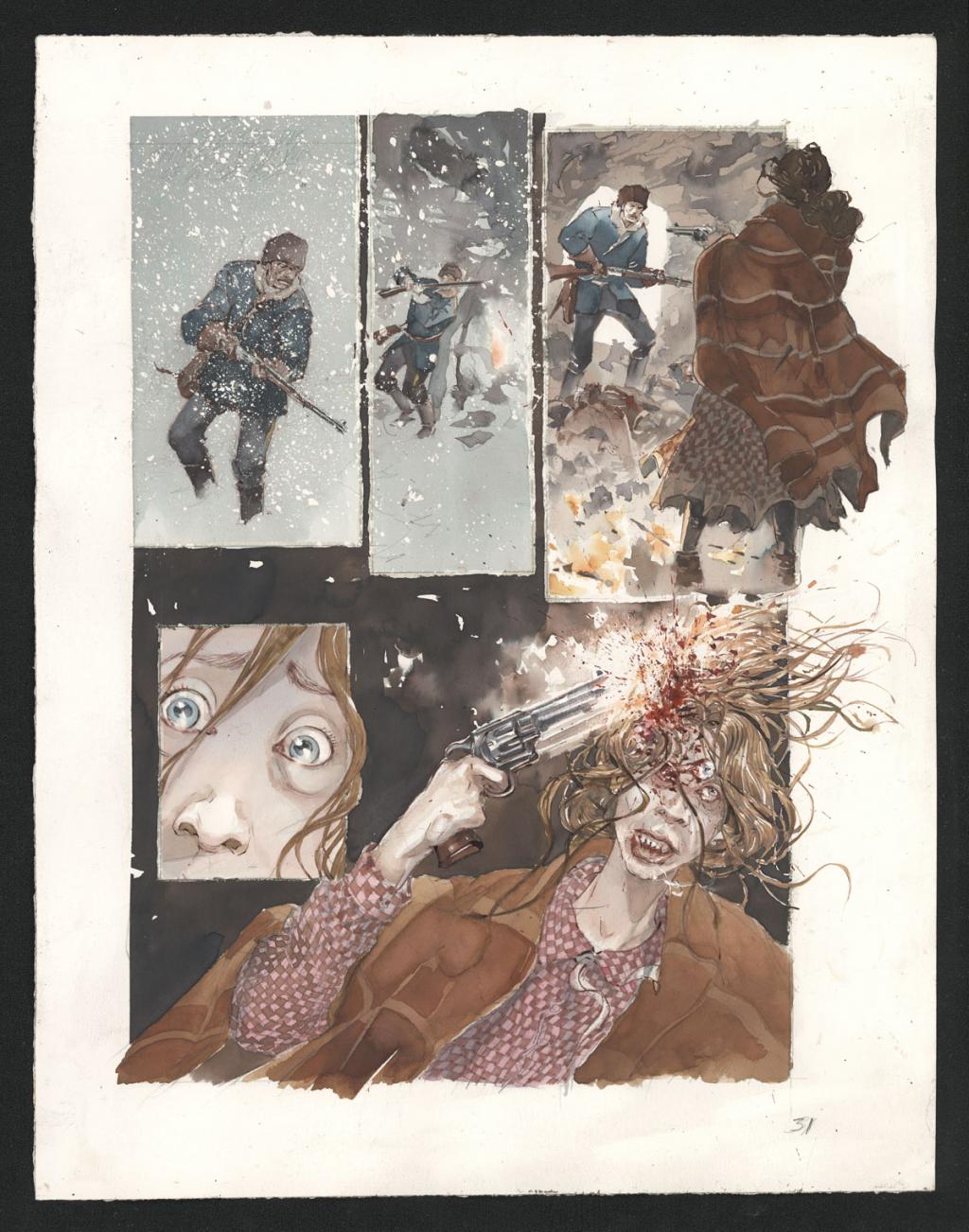 Planche originale n°31 - Sergio Tisselli - Aquarelle et encre de couleur sur papier - 4909