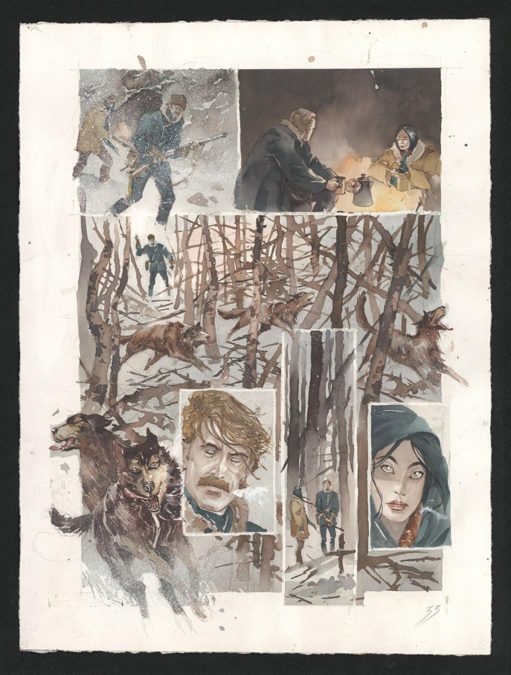 Planche originale n°33 - Sergio Tisselli - Aquarelle et encre de couleur sur papier - 4889