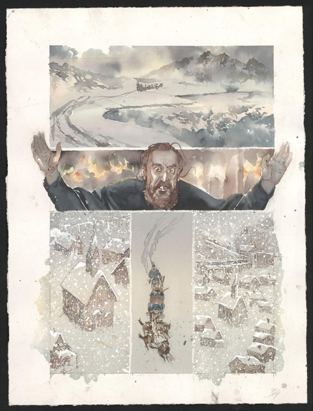 Planche originale n°34 - Sergio Tisselli - Aquarelle et encre de couleur sur papier - 4888