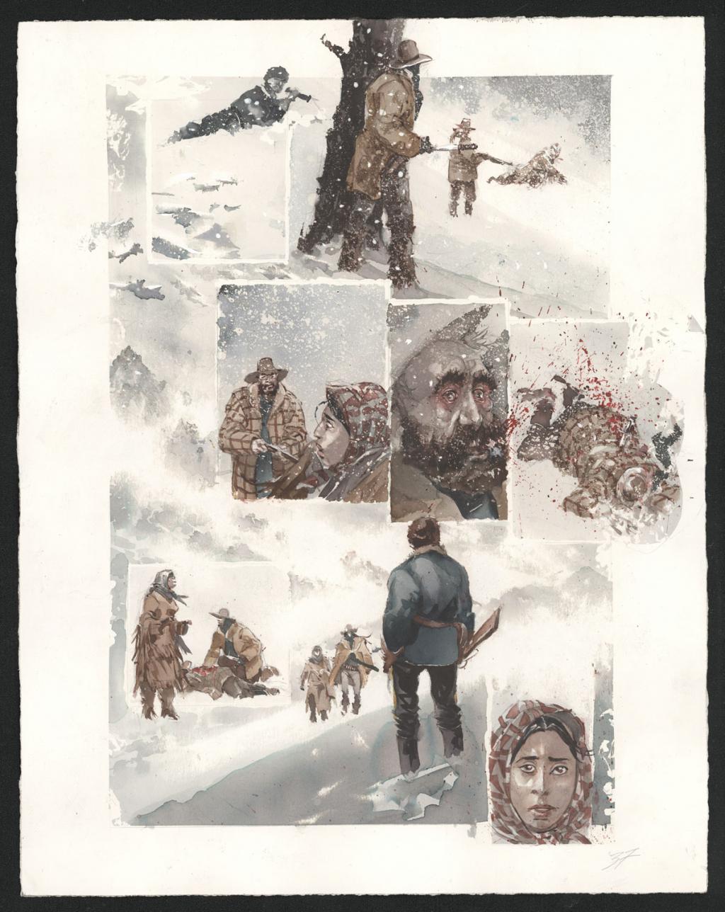 Planche originale n°37 - Sergio Tisselli - Aquarelle et encre de couleur sur papier - 4885