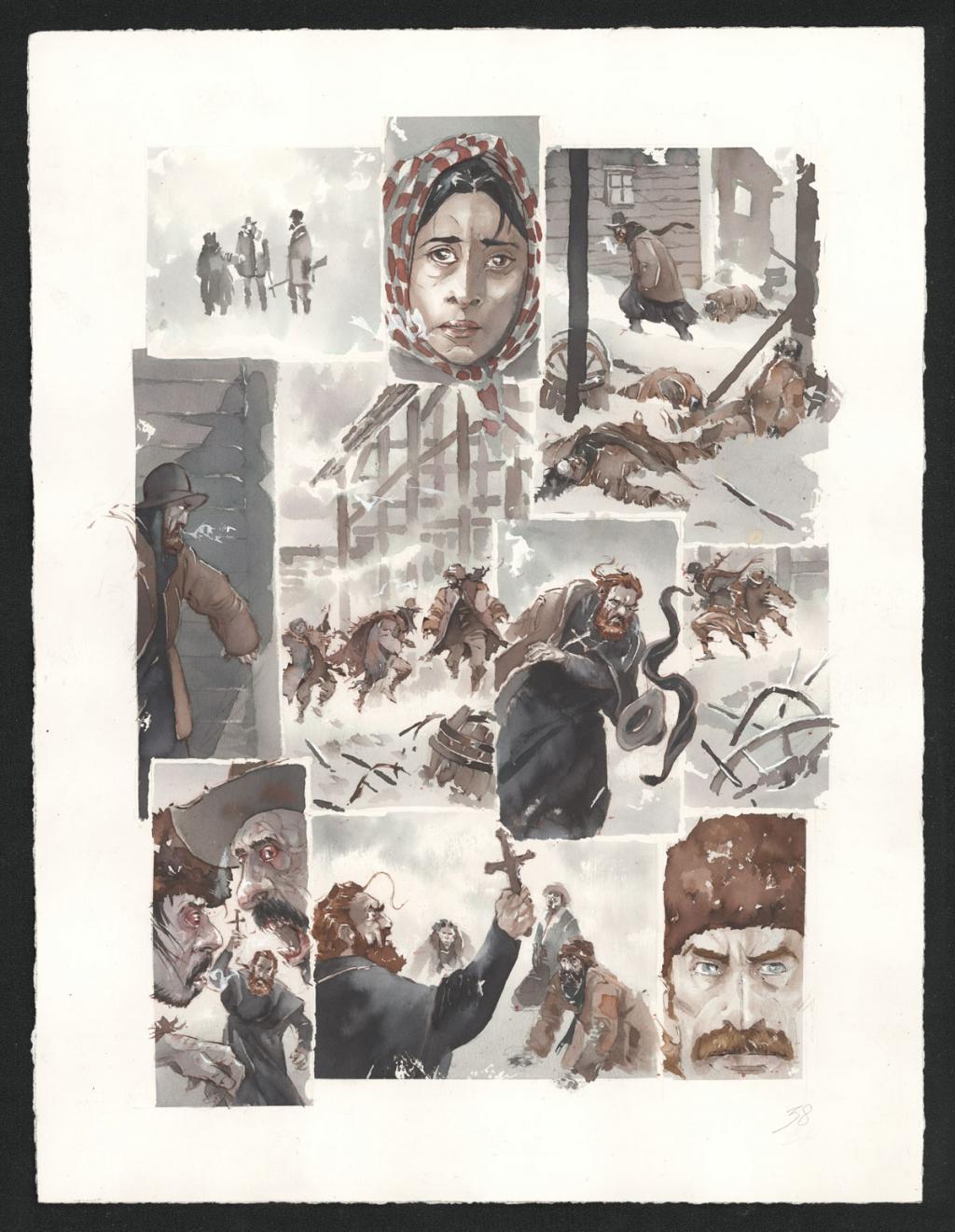 Planche originale n°38 - Sergio Tisselli - Aquarelle et encre de couleur sur papier - 4884