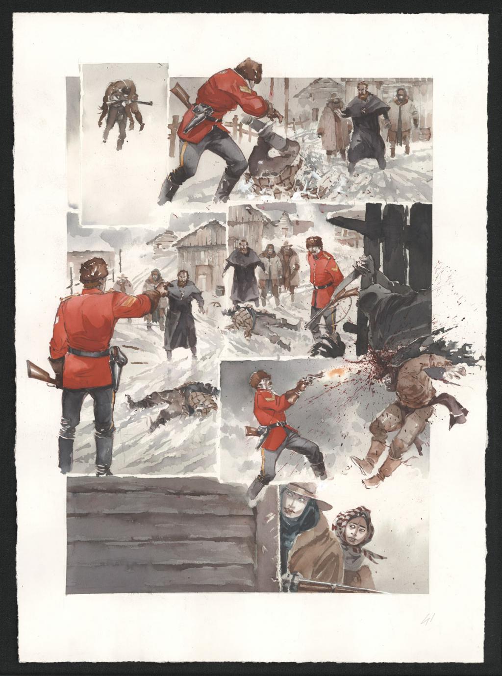 Planche originale n°41 - Sergio Tisselli - Aquarelle et encre de couleur sur papier - 4905